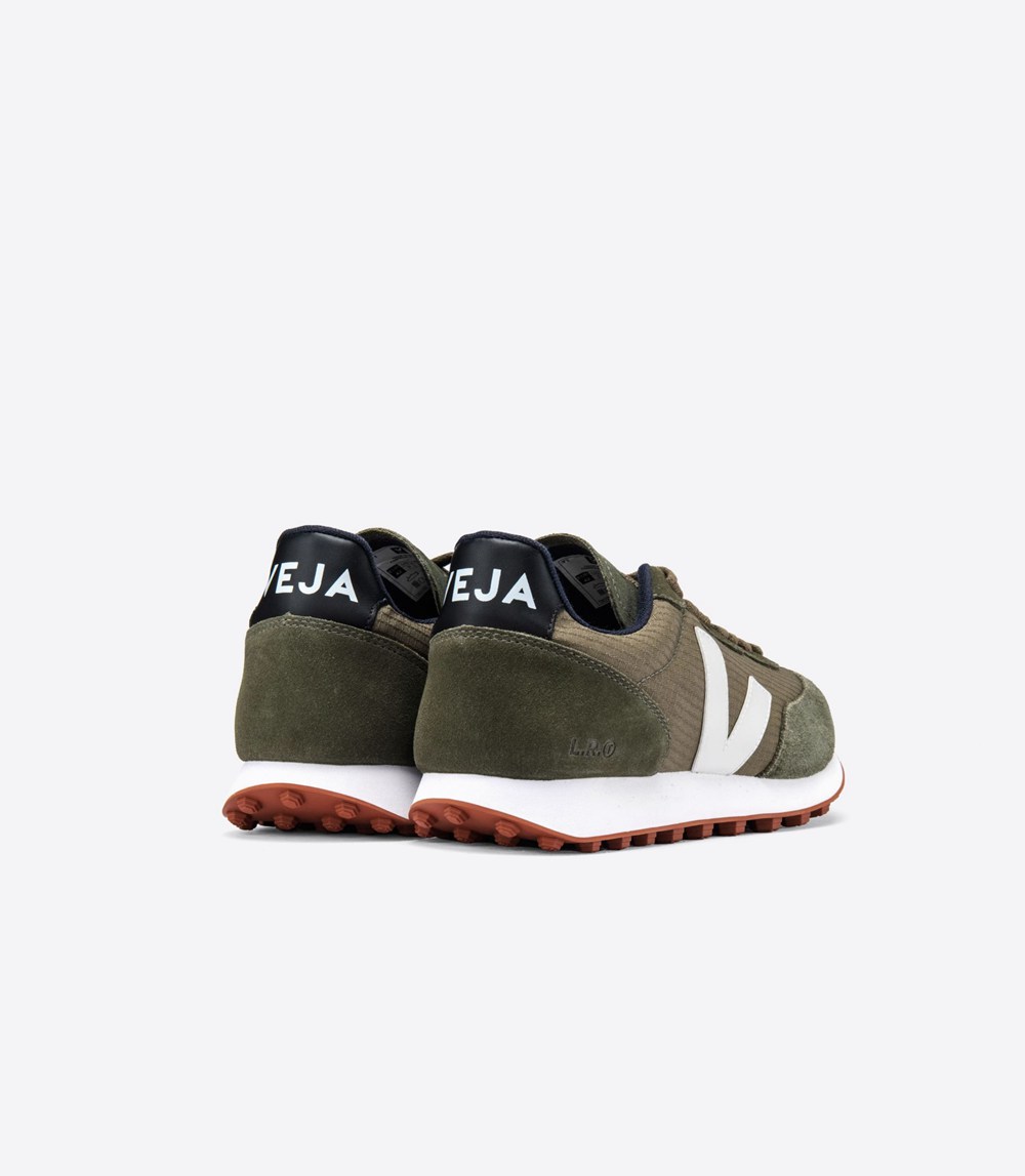 Veja Trainers Mens Olive/White - Rio Branco Ripstop - ORCL-87420